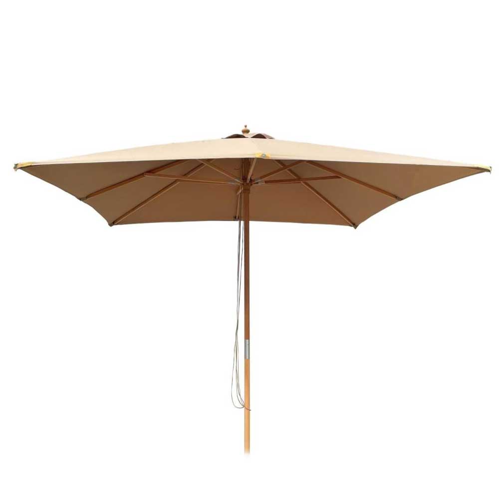 Hoffmann Nice Parasol - Bøg - 3x3 m. Cappuccino