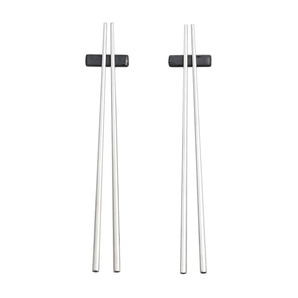 Bitz Spisepinde 2 Sæt - Satin Stål