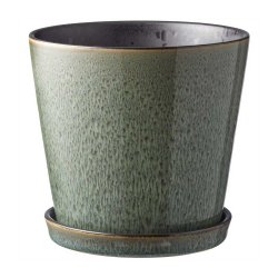 Bitz Urtepotteskjuler Med Underskl - 14 cm. - Grn/Sort