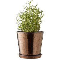 Bitz Urtepotteskjuler Med Underskl - 14 cm. - Sort/Bronze