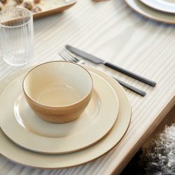 Bitz Wood Tallerken 22 cm - Sand