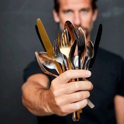 Bitz Latteske - 4 Stk. - Sort