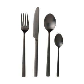 Bitz Bestikst - 16 Dele - Sort