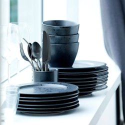 Bitz Bestikst - 16 Dele - Sort