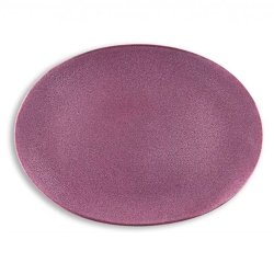 Bitz Ovalt Fad 45 x 34 cm - Sort/Lilla