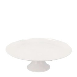 Blomsterberg Kagefad P� Fod �30 x H10 cm - Hvid Porcel�n