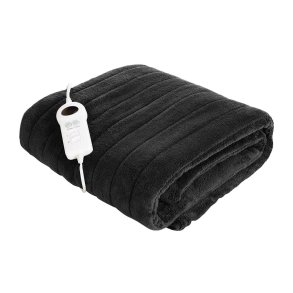 Varmetppe Fleece 160x120 cm  - Sort