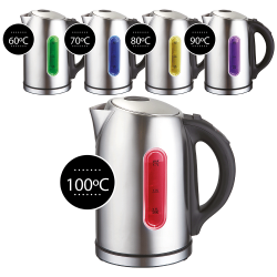 Conzept Dobbeltvgget Elkedel med Temperaturkontrol 1,7 L - Stl