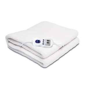 Varmetppe Fleece 150x70 cm  - Hvid