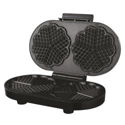 Conzept Dobbelt Vaffeljern 1200W - Sort