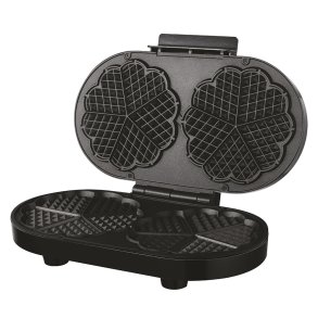 Conzept Dobbelt Vaffeljern 1200W - Sort