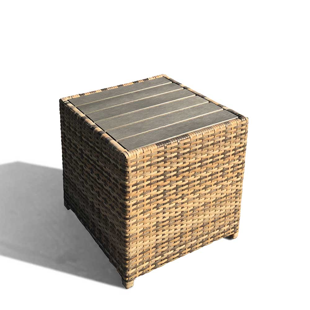 Dacore Fanø Sidebord Polyrattan 40x40x40 cm. - Cappuccino