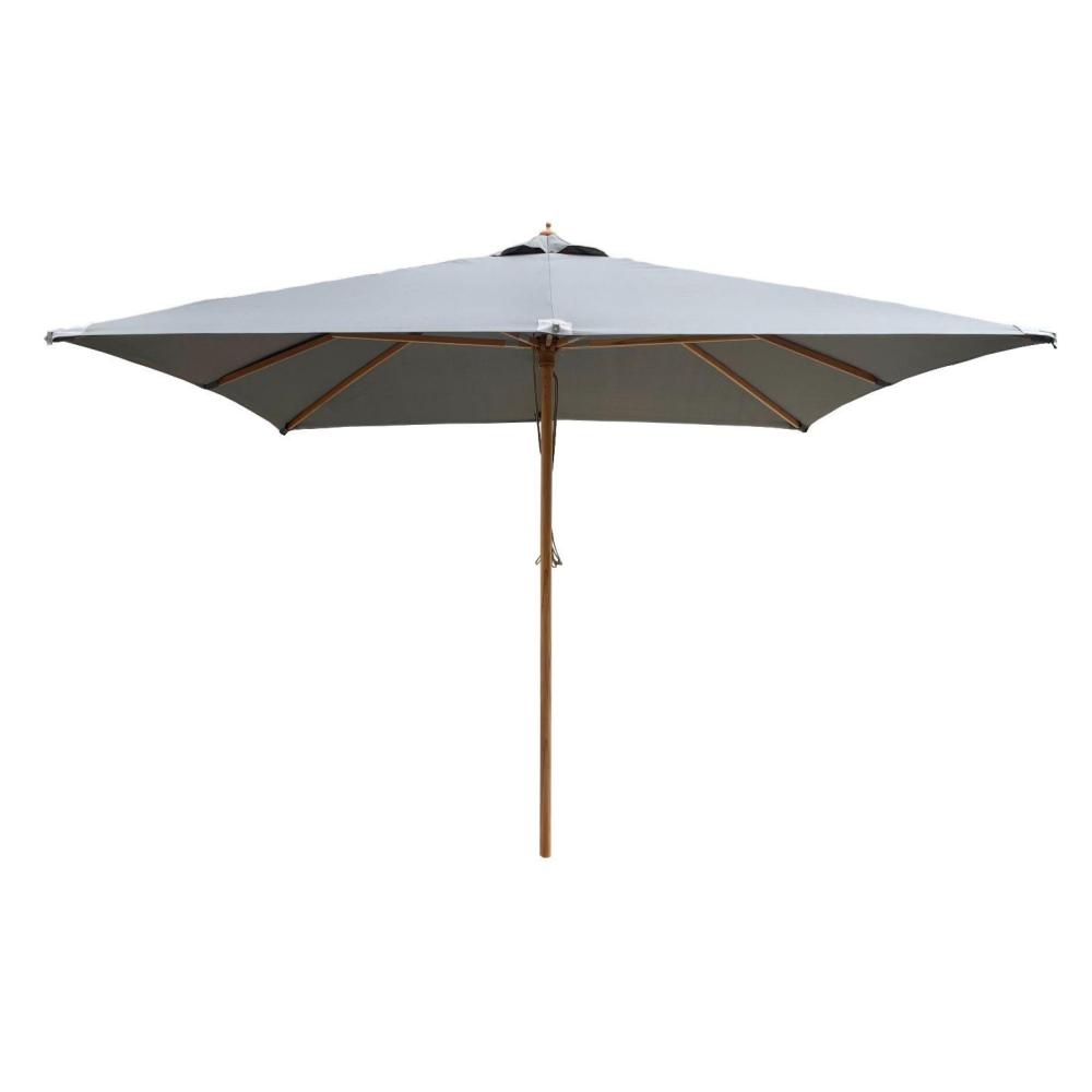 Hoffmann Cannes Olefin Parasol - Bøg - 3x3 m. Grå