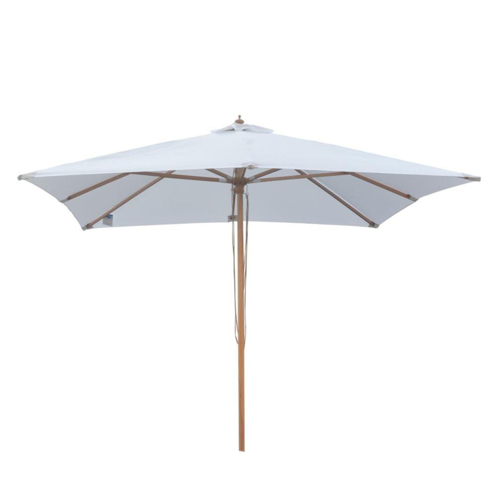 Hoffmann Cannes Olefin Parasol - Bøg - 3x3 m. Natur