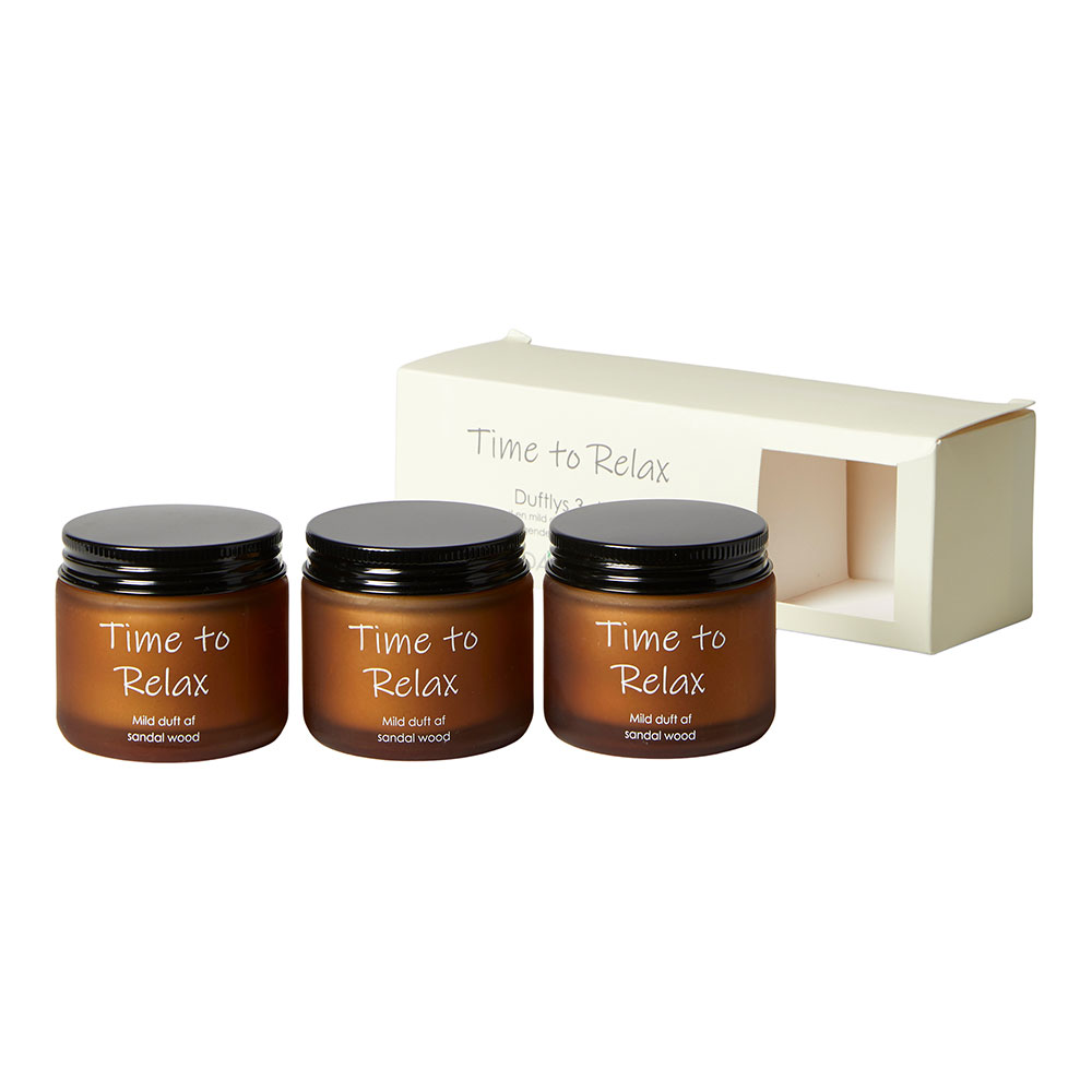 Duftlys "Zen" - 3 stk. - Sandalwood