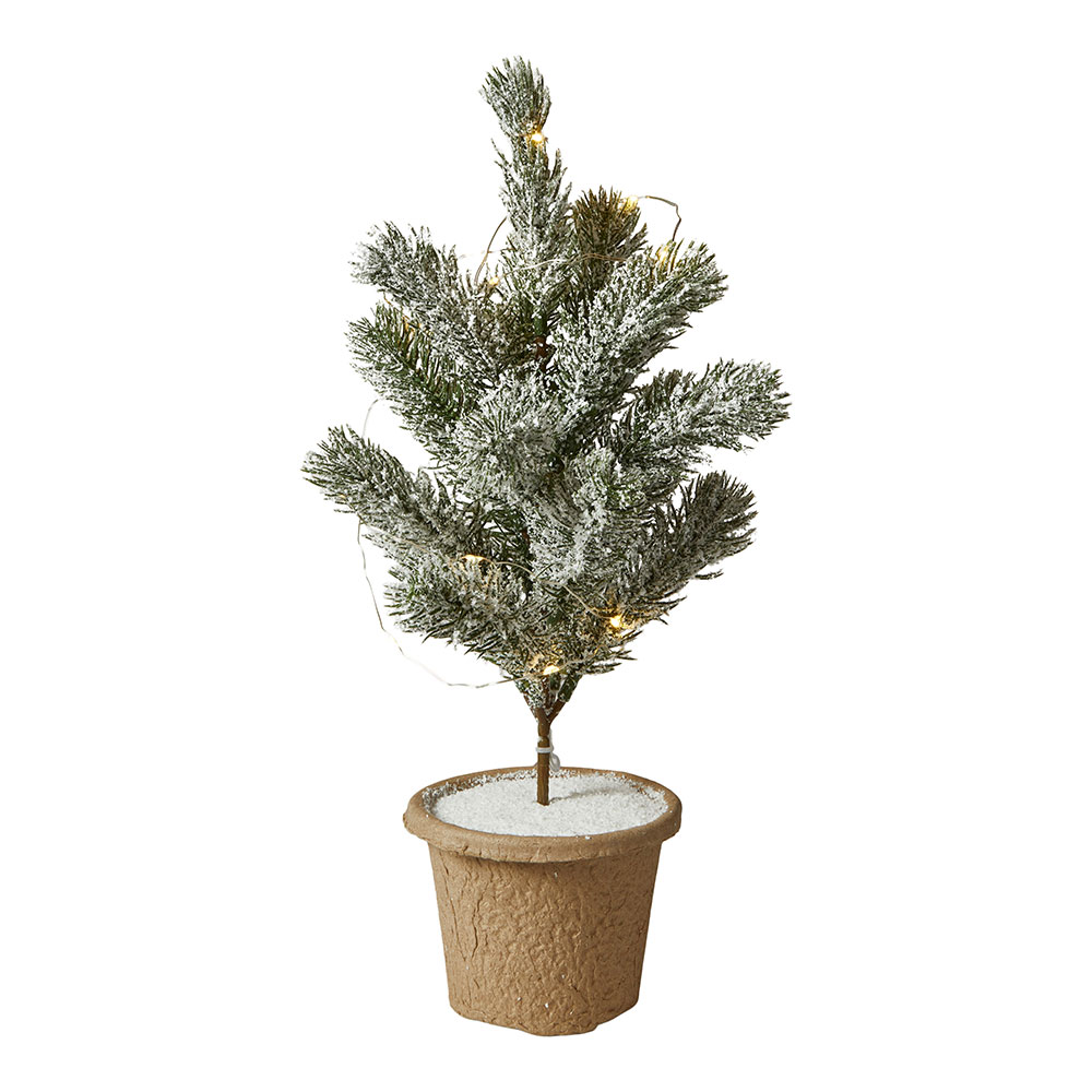 Dacore Juletræ Til Bord m. Lyskæde - 38 cm - Grøn m. Kunstsne