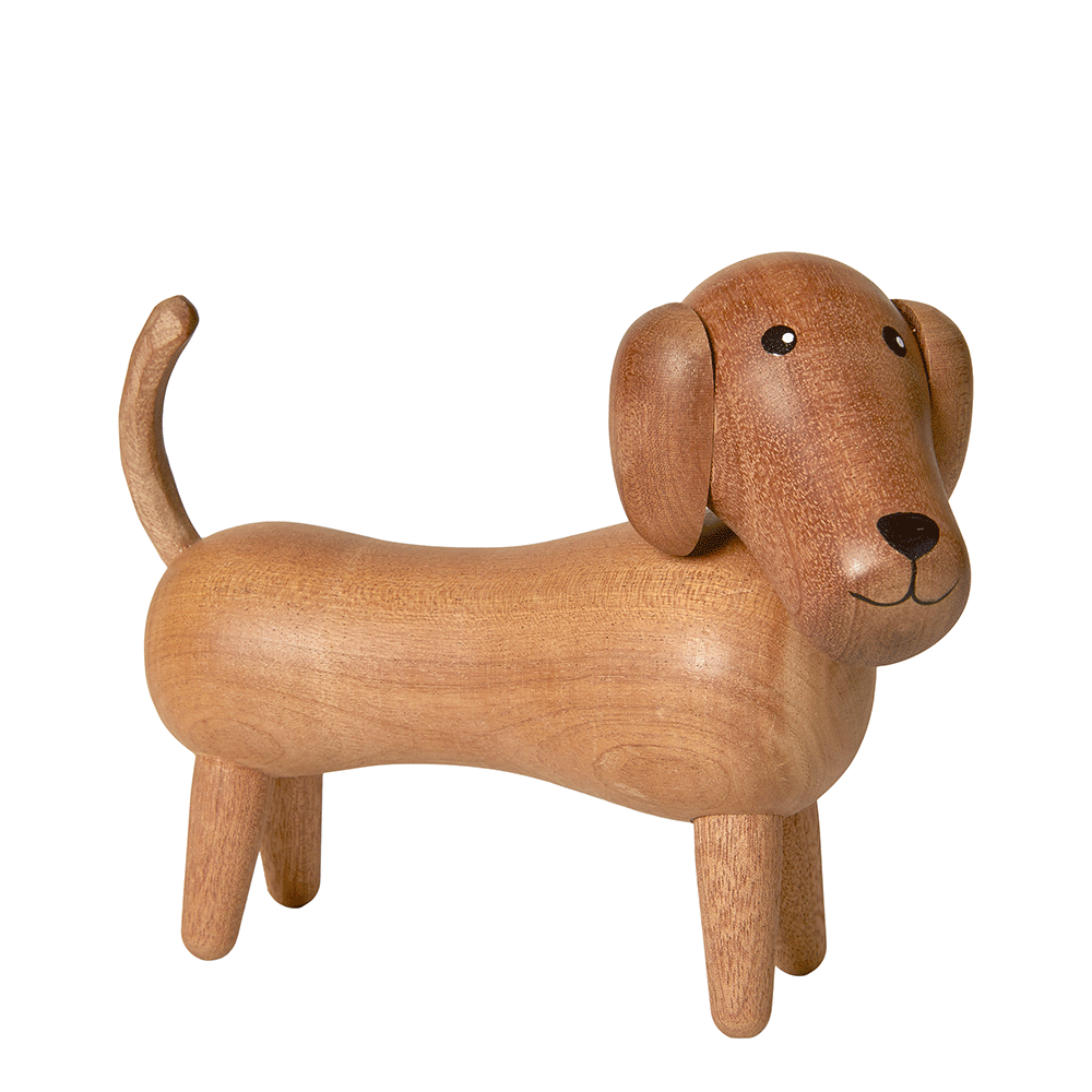 Gravhund Til Dekoration - 20 cm - Mørk Succitræ