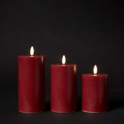 Dacore LED Bloklys 7,5 cm. - 3 stk + Fjernbetjening