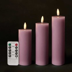 Dacore LED Bloklys 5 cm. - 3 stk + Fjernbetjening