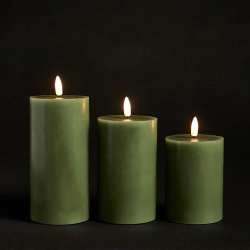 Dacore LED Bloklys 7,5 cm. - 3 stk + Fjernbetjening