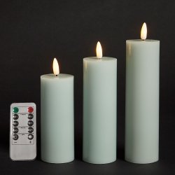 Dacore LED Bloklys 5 cm. - 3 stk + Fjernbetjening