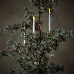 Dacore LED Juletrslys Med Krystallysholder og Fjernbetjening - Batteri - 10 stk. 