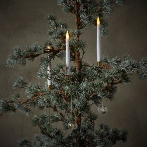 Dacore LED Juletrslys Med Krystallysholder og Fjernbetjening - Batteri - 10 stk. 