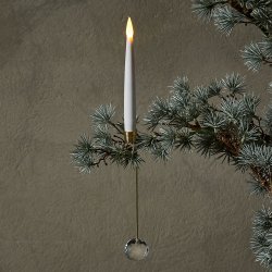 Dacore LED Juletrslys Med Krystallysholder og Fjernbetjening - Batteri - 10 stk. 