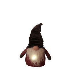 Nisse m. LED Skg - 30 cm. - Gr Hue