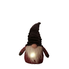 Nisse m. LED Skg - 30 cm. - Gr Hue