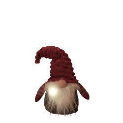 Nisse m. LED Skg - 30 cm. - Rd Hue