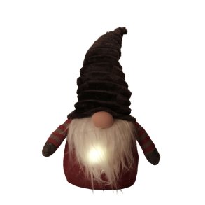 Nisse m. LED Skg - 41 cm. - Gr Hue