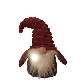 Nisse m. LED Skg - 41 cm. - Rd Hue