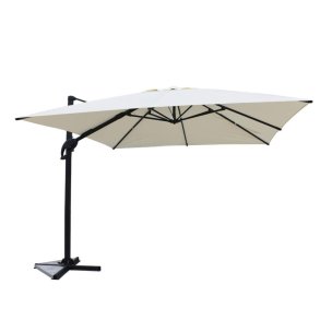 Hoffmann Bilbao Hngeparasol m. LED Lys 3x3 m. - Natur