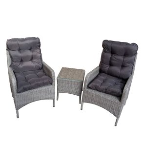 Erika Lounges�t m. Hynder - Loungestole + Bord - Gr�