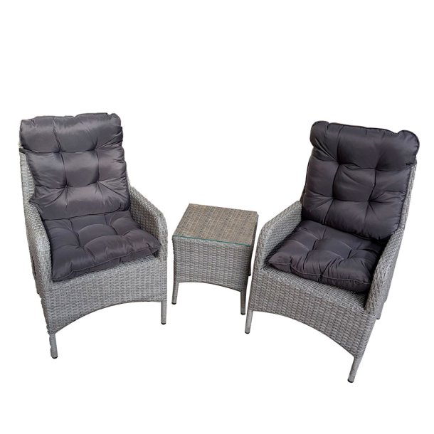 Erika Lounges�t m. Hynder - Loungestole + Bord - Gr�