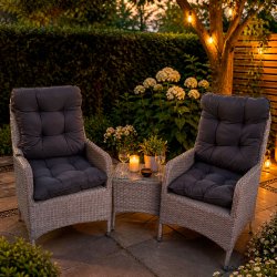 Erika Lounges�t m. Hynder - Loungestole + Bord - Gr�