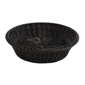 Brdkurv I Flettet Polyrattan - 28 cm - Sort