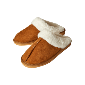 Hjemmesko Med Ruskind og Kaninfor - Str. 36/37