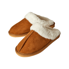 Hjemmesko Med Ruskind og Kaninfor - Str. 38/39