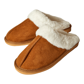 Hjemmesko Med Ruskind og Kaninfor - Str. 40/41
