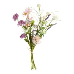 Kunstig Blomsterbuket Vild Flora - Rosa/Lavendel