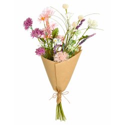 Kunstig Blomsterbuket Vild Flora - Rosa/Lavendel