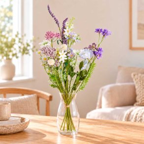 Kunstig Blomsterbuket Vild Flora - Lavendel/Lilla