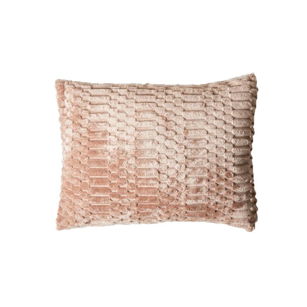 Pude Med Imiteret Pels 30 x 50 cm. - Taupe