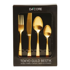 Dacore Tokyo Bestikst - 16 Dele - Guld