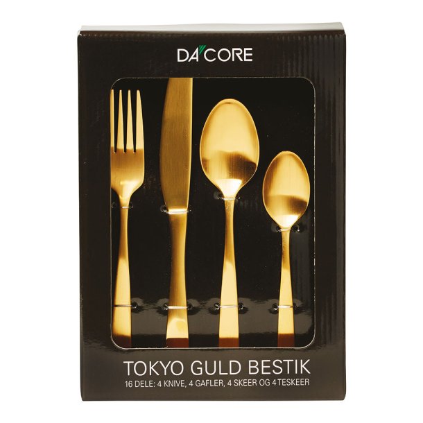 Dacore Bestikst - 16 Dele - Guld
