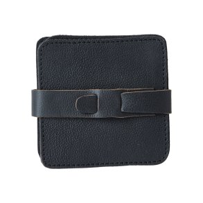 Glasbrikker Firkantet Bffel Lder - 4 stk. - Sort