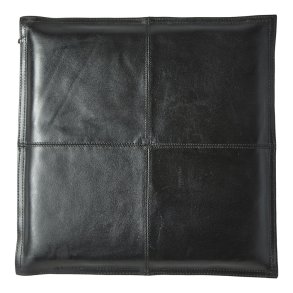Sdehynde Bffel Lder 38 x 38 cm. - Sort