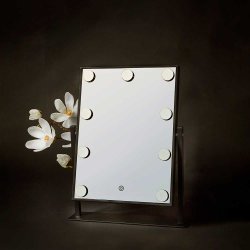 Dacore Make Up Spejl Med Lys 36 x 46 cm. - Sort